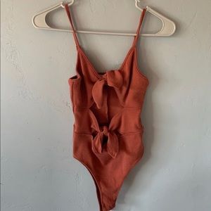 Double tie bodysuit
